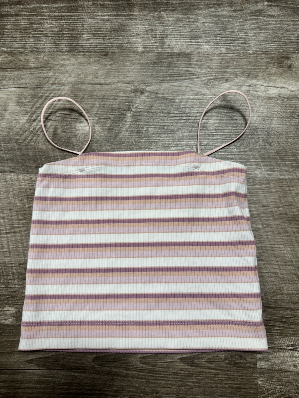 American Eagle Striped Crop Top Tank XS